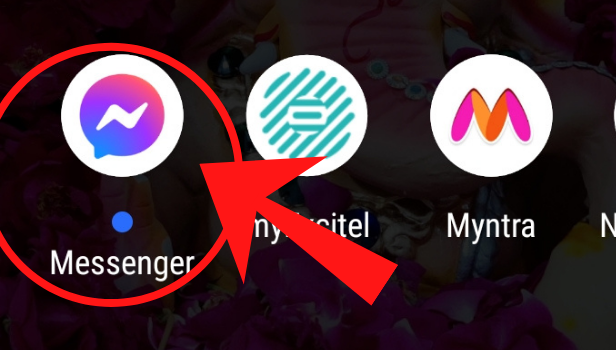 Find messenger app in your phone