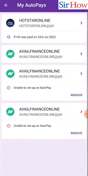 Image title manage autopay in phonepe step 4